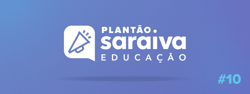 Imagem com a logo de Plantão Saraiva Educação e a escrita: #10.