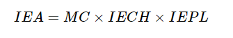 Equação para o cálculo do IEA.