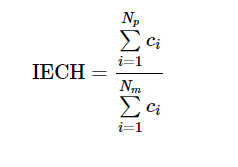 Equação para o cálculo do IECH.