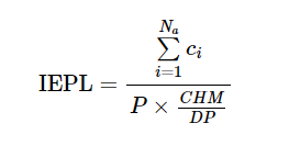 Equação para o cálculo do IEPL.