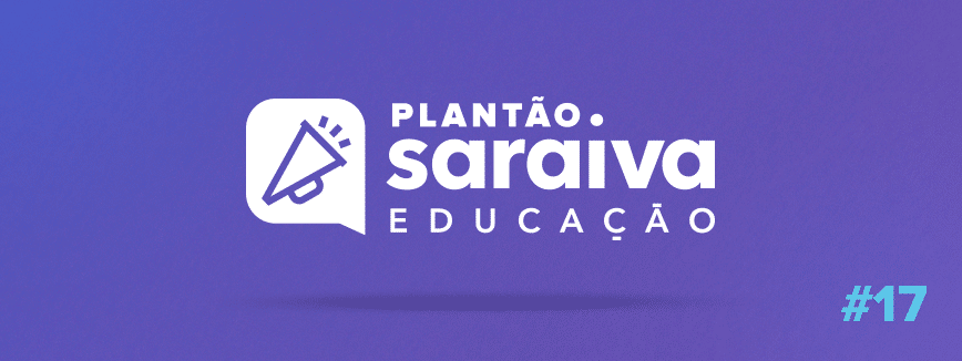 Imagem da logo do Plantão Saraiva Educação e a escrita: #17.