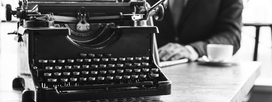 Storytelling na educação: máquina de escrever